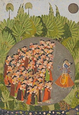 Krishna admonishes the gopis, ca. 1725-50,unknown artist, Kota, Rajasthan,Virginia Museum of Arts. @DalrympleWill @errfanseye @ssharadmohhan @ranjona #History #art #arthistory #mythology #Culture
