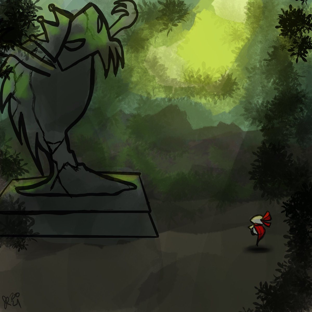 DaryoSharlah's tweet photo. @cheezygraham
#art #myart #doodle #digitalart #drawing #forest #statue #procreate #wispin #videogames #ruins #doodles #drawings #bored #illustration https://t.co/E0IbMCdsTA