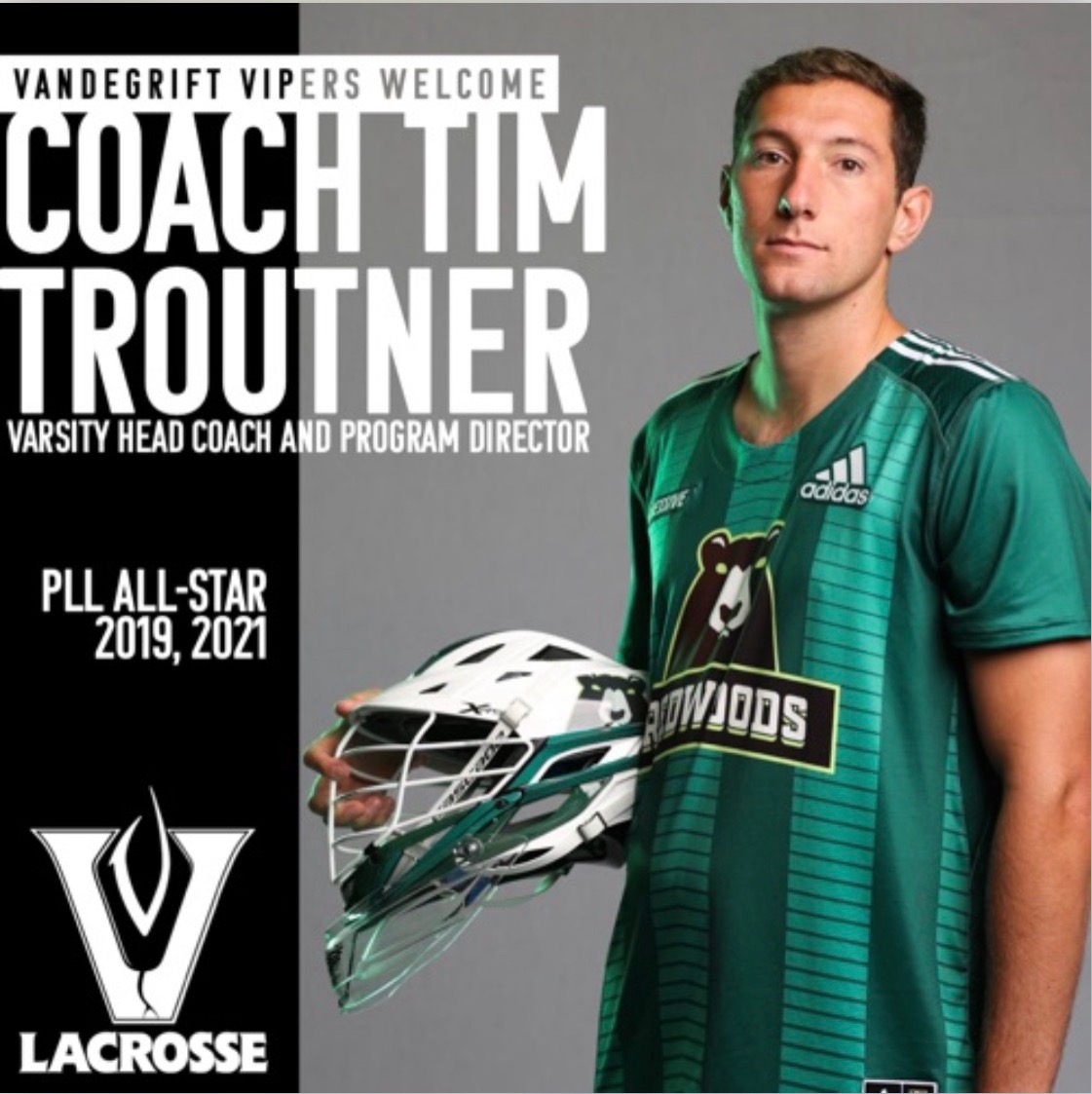 Vipers Lacrosse would like to welcome Tim Troutner as our new Varsity Head Coach and Programs Director!!