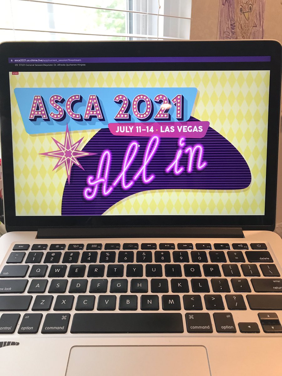 CounselKlec's tweet photo. Settling in for one more round of virtual learning and connecting with other school counselors.  Hoping to make it in person in next summer! https://t.co/u2j1mWystq