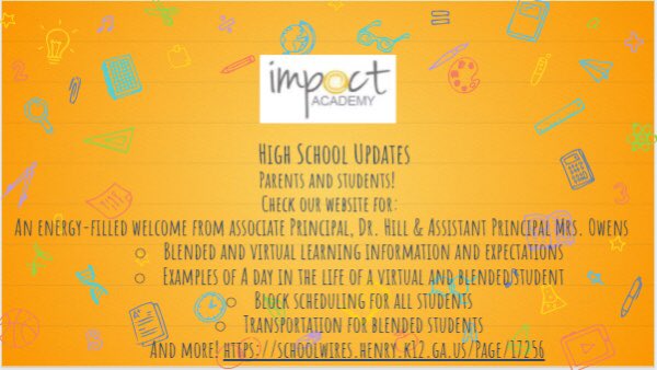 IA_HCS's tweet photo. We are getting ready for the start of an awesome year, and to say that we are excited would be an understatement!🎉
Information for our amazing IA High School Parents and Students ...#InspireEngageTransform https://t.co/tdoiy3yPUT