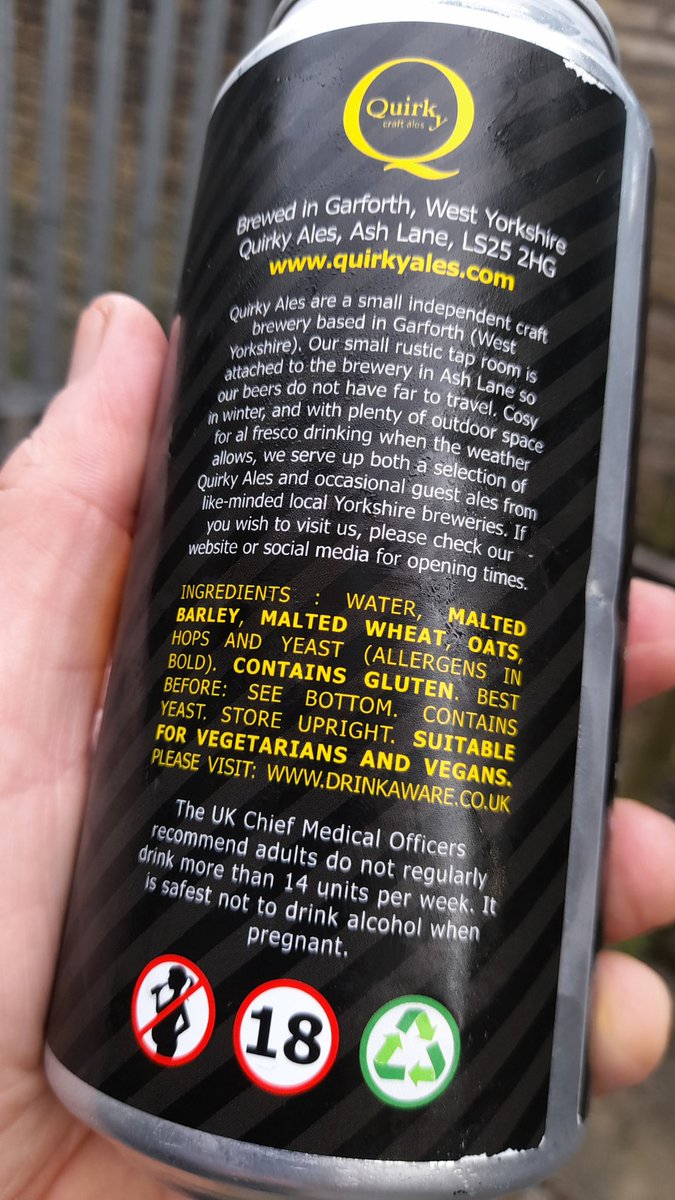 Stuart_Pickard's tweet photo. Local brewery out of #Garforth #Leeds #WestYorkshire #Yorkshire #VisitYorkshire #VisitLeeds @QuirkyAles purchased via @yorkscraftbeers #Castleford #SupportLocal #ShopLocal #SupportIndependent #SmallBusiness #SaveOurBreweries #SaveOurPubs @SIBA01 #GingRealAleTrail #CraftBeer #Beer https://t.co/4kfrEI0Ytw
