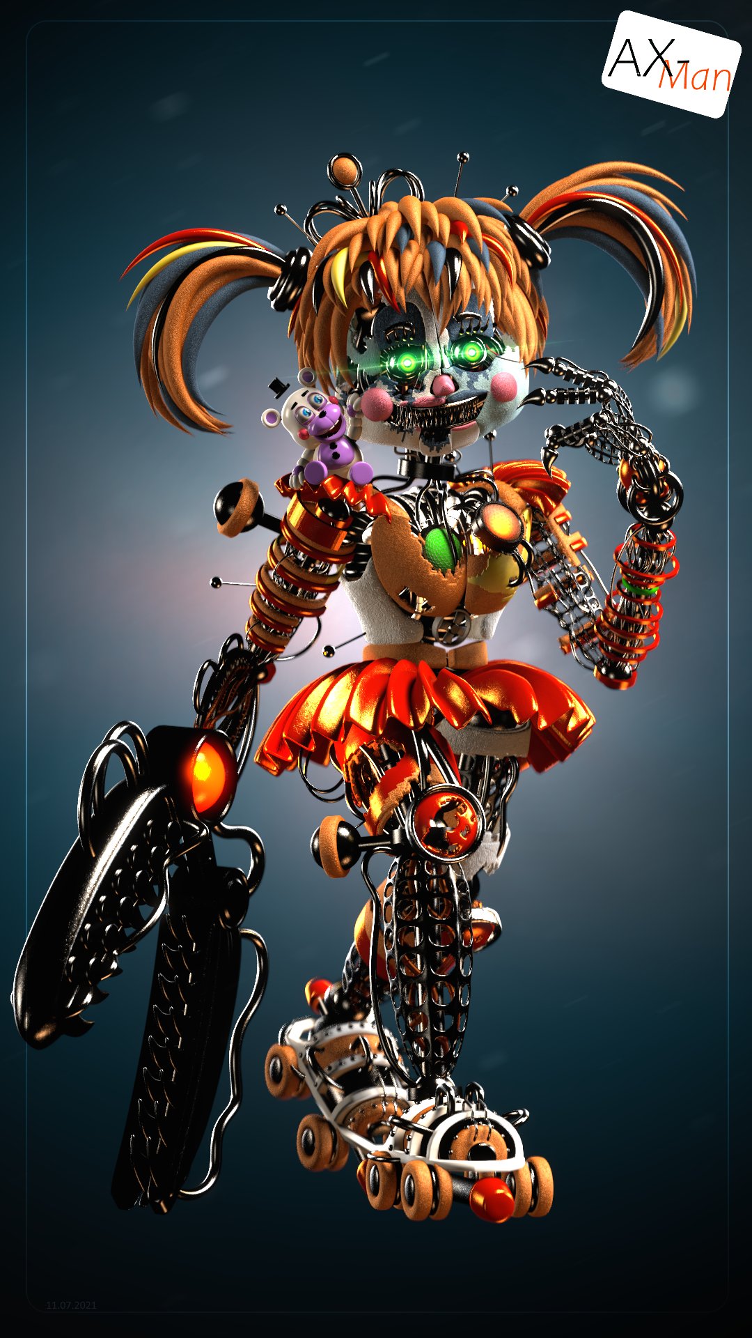 Fnaf 6 scrap baby, fnaf 6, scrap baby, HD phone wallpaper