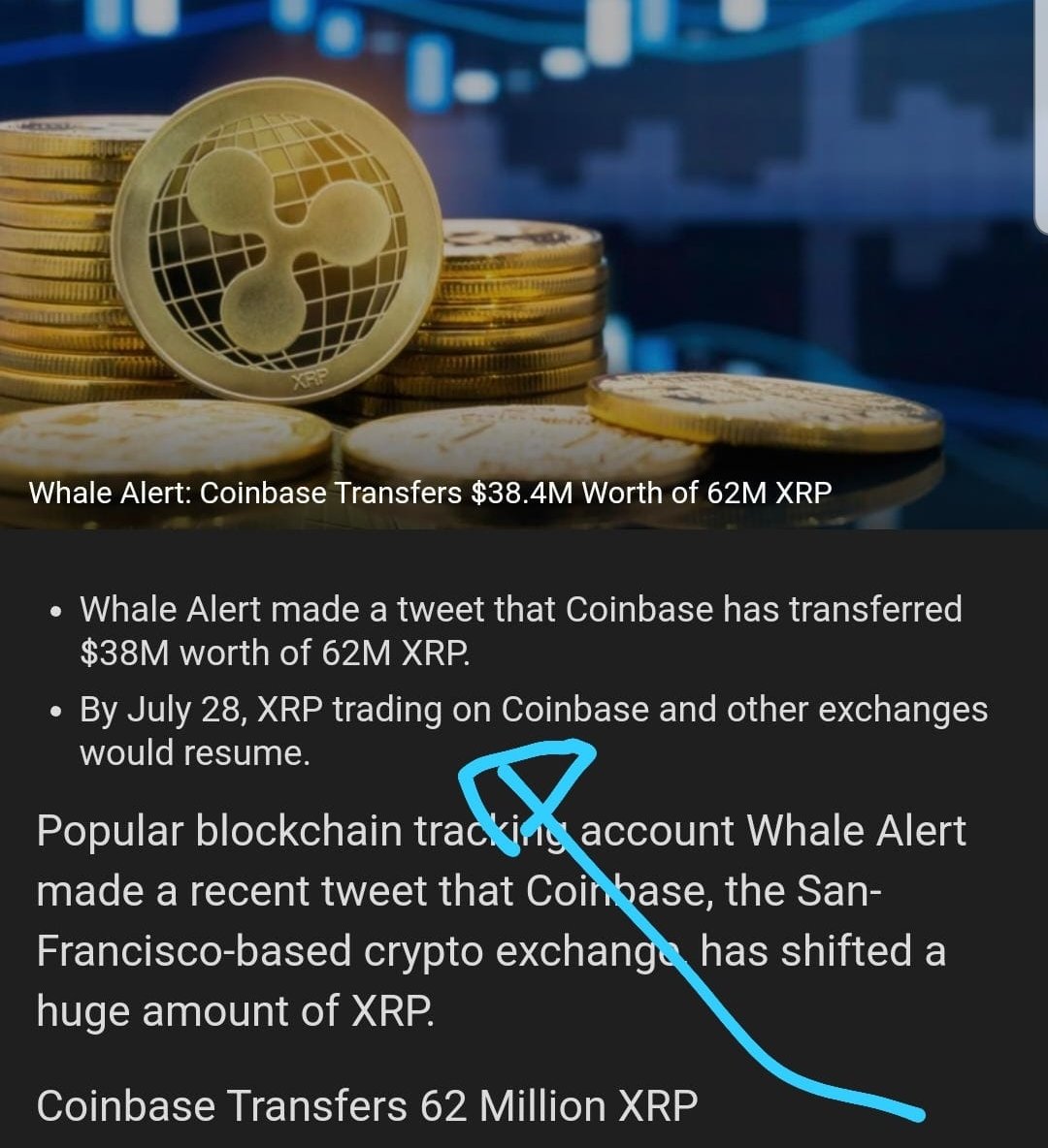 RizXRP's tweet photo. Nice find.. @cryptonicz Coinbase relisting #XRP July 28 👀 https://t.co/chMt5s9TKc