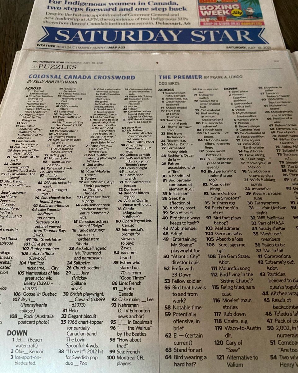 annpirvu's tweet photo. Coolest surprise @TorontoStar — 15 DOWN is my new favorite number 😉🧩♥️ #Reign #ReignNicole #SaturdayStar https://t.co/e54JLDzf7y