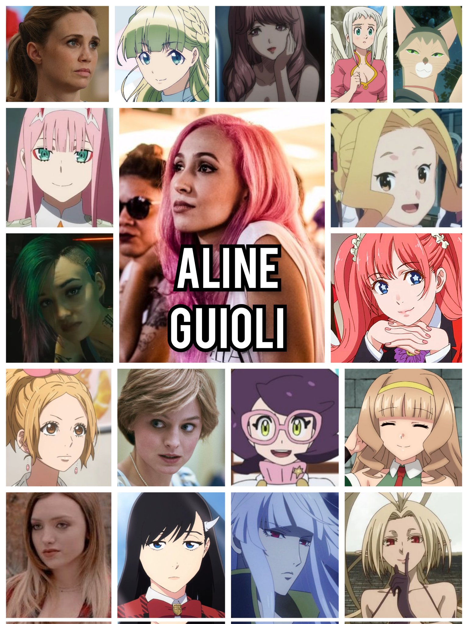 Personagens Com os Mesmos Dubladores! on X: Uma das minhas dubladoras  favoritas de tempos recentes, Aline Guioli é um talento e tanto, com  personagens ótimos! Aline é conhecida por dublar a Zero