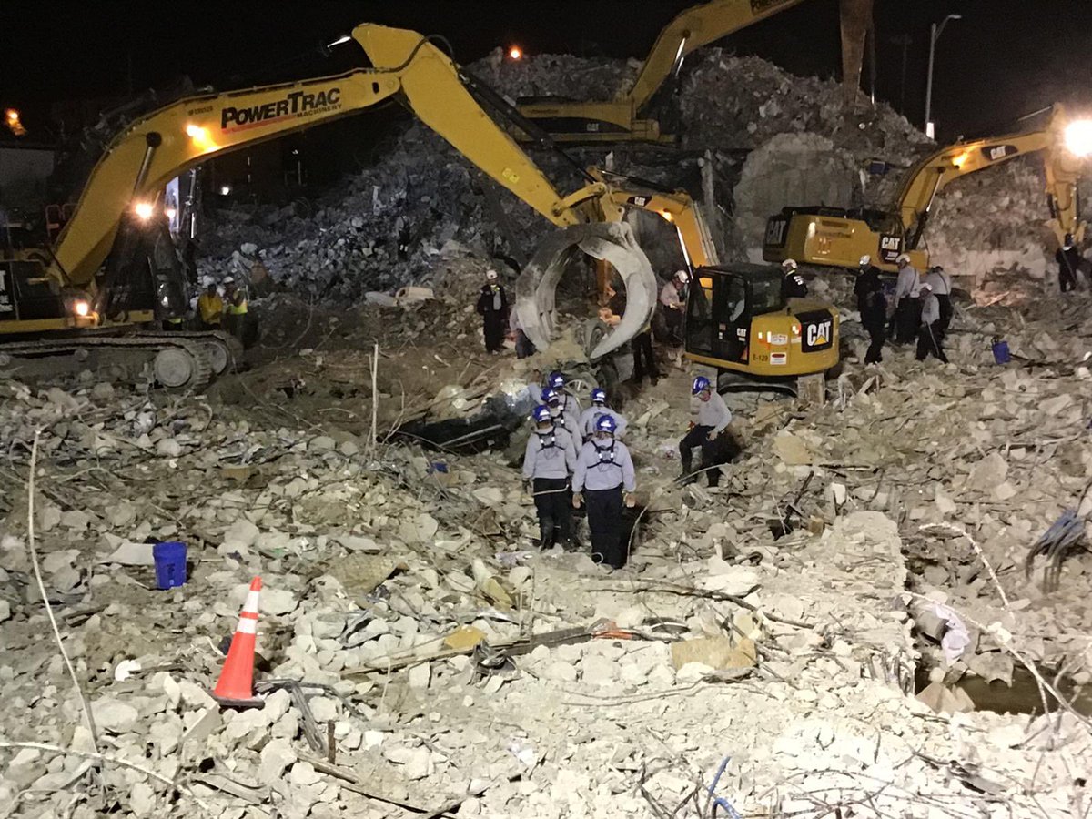 Every stone we turn clears the way for the hope that we find missing loved ones and return them to their families. #surfsidebuildingcollapse #fema