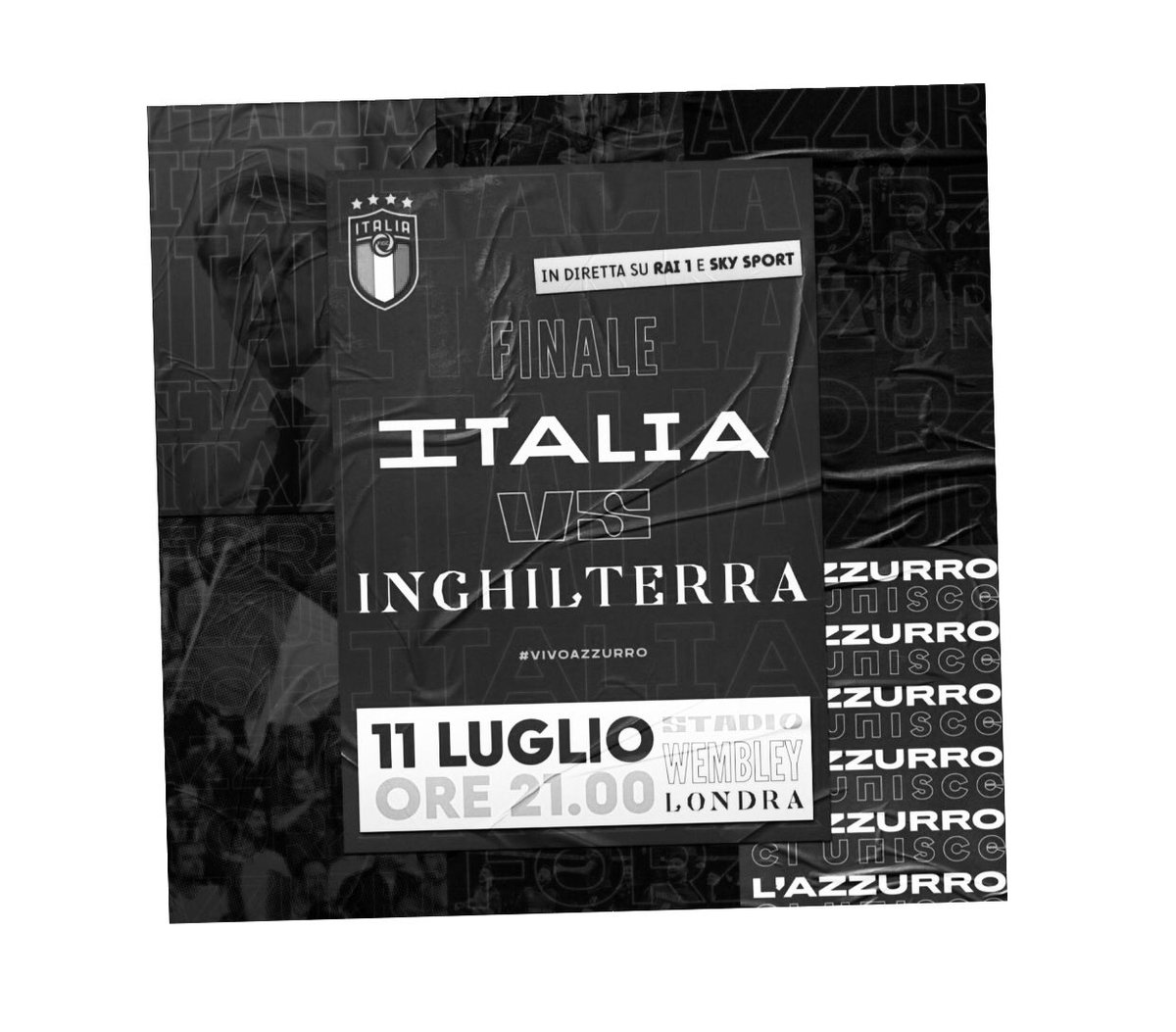 filibrim's tweet photo. Forza Azzurri! Un grande bocca al lupo! P.S. @Vivo_Azzurro, @EURO2020 #ItaliaInghilterra, #ITAENG @robymancio, #ForzaItalia #VivoAzzurro, #ForzaRagazzi https://t.co/NQ12pzxBb3