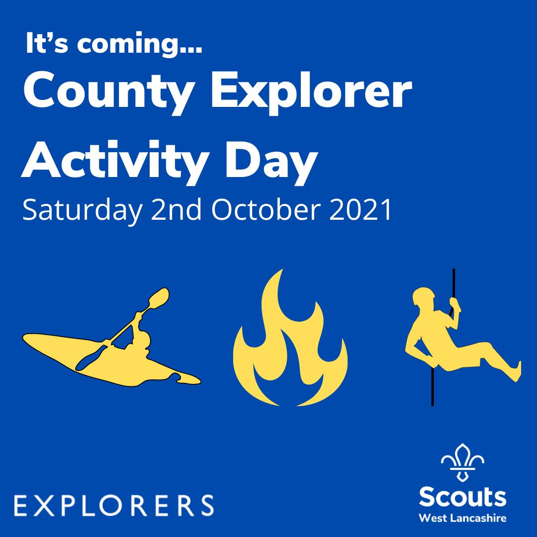 WestLancsScouts's tweet image. SAVE THE DATE  🎉
Saturday 2nd October 

Introducing County Explorer Activity day! The day will offer 3 types of activity to explorers from West Lancs. 

Water 🛶
On-site 🔥
Landbased 🧗

Stay tuned for booking instructions and more info!