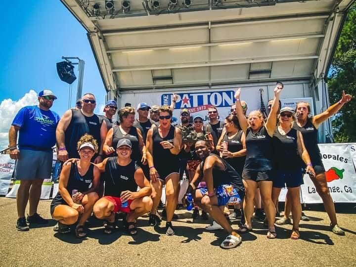 lagrangegaGOV's tweet photo. #Congratulations to the City of #LaGrangeGA’s #dragonboat team #thesmokinpigs for taking home 1st place @ the #westpointlakedragonboatrace on beautiful #westpointlake. #proud to participate in this fun #fundraiser for the #HarmonyHouse. @LaGrangePolice #TeamLPD #LFDStrong https://t.co/mPTbuLDsxi