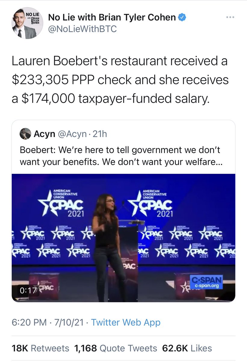 ddale8's tweet photo. This viral claim, which has been repeated in other tweets, is false: Rep. Lauren Boebert’s restaurant did not take PPP money. 

Boebert has a Colorado restaurant called Shooters Grill. This PPP money went to an unrelated Ohio restaurant company called Shooters Sports Grill. https://t.co/LMmFUtXcXM