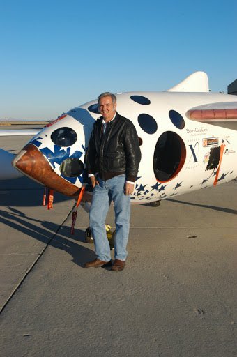 dmanduff's tweet image. Shoutout to Burt Rutan, hometown legend and owner of the best sideburns in the game, for building SpaceShipOne - VSS Unity’s predecessor. Absolutely incredible.