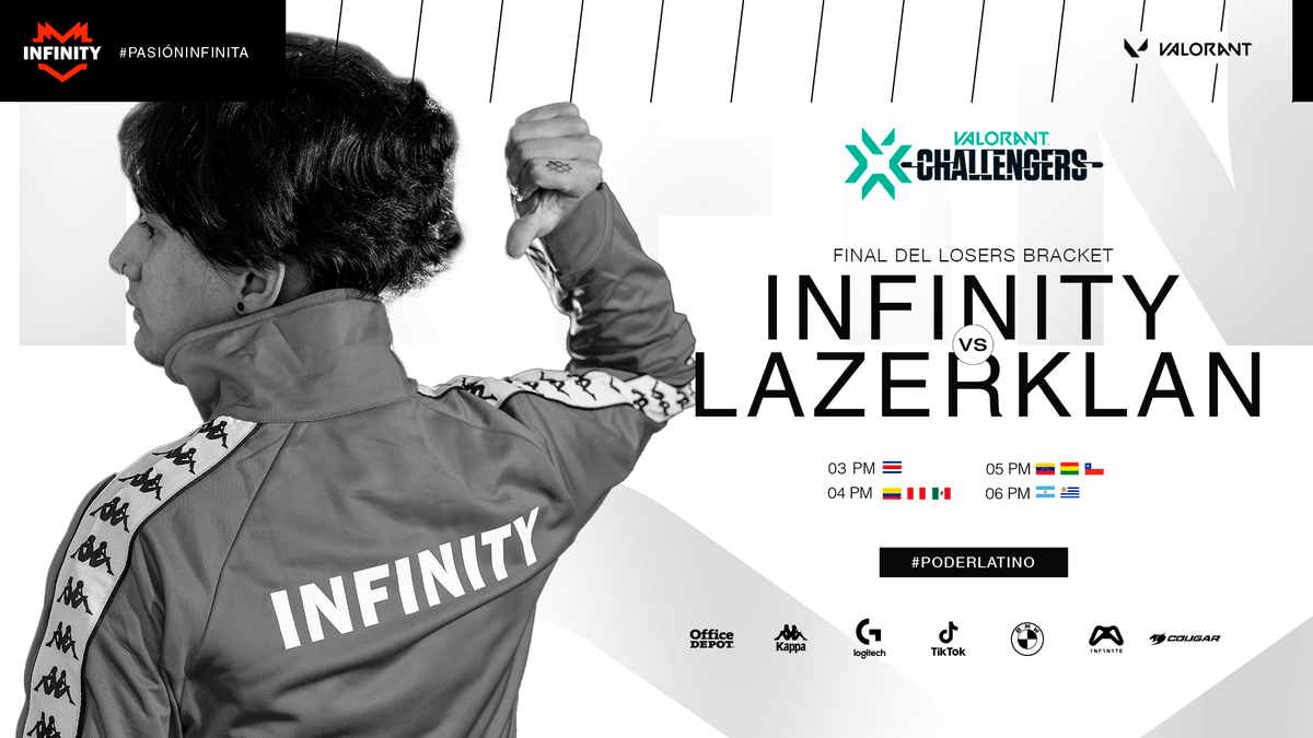 InFinitye_sport's tweet photo. #VCT | #VALORANTChallengers 

Hoy luchamos por la redención en la final del lower bracket ante un gran rival para clasificar a Playoffs.

🗺 Bo3
🆚 @LazerLATAM 
📺 https://t.co/LFjmYe1Q7O

¡VAMOS POR LA VICTORIA!

#goINF ♾
#PoderLatino 🔥
#PasionInfinita ♥ https://t.co/NR5yRZhgo9
