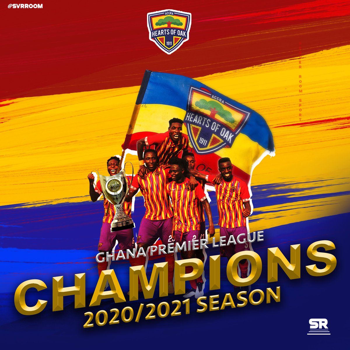 SvrRoom's tweet photo. 🏆@HeartsOfOakGH— CHAMPIONS OF THE 2020/21 @GhanaLeague 🇷🇴🇷🇴🇷🇴🎉 https://t.co/H4VTdXAcde