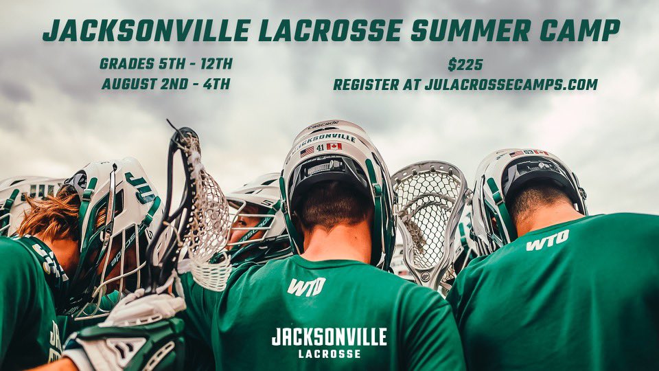 🚨Jacksonville Lacrosse Summer Camp registration is now open! 🚨

Register today to secure your spot. 

🔗 in Bio.

#WTD88