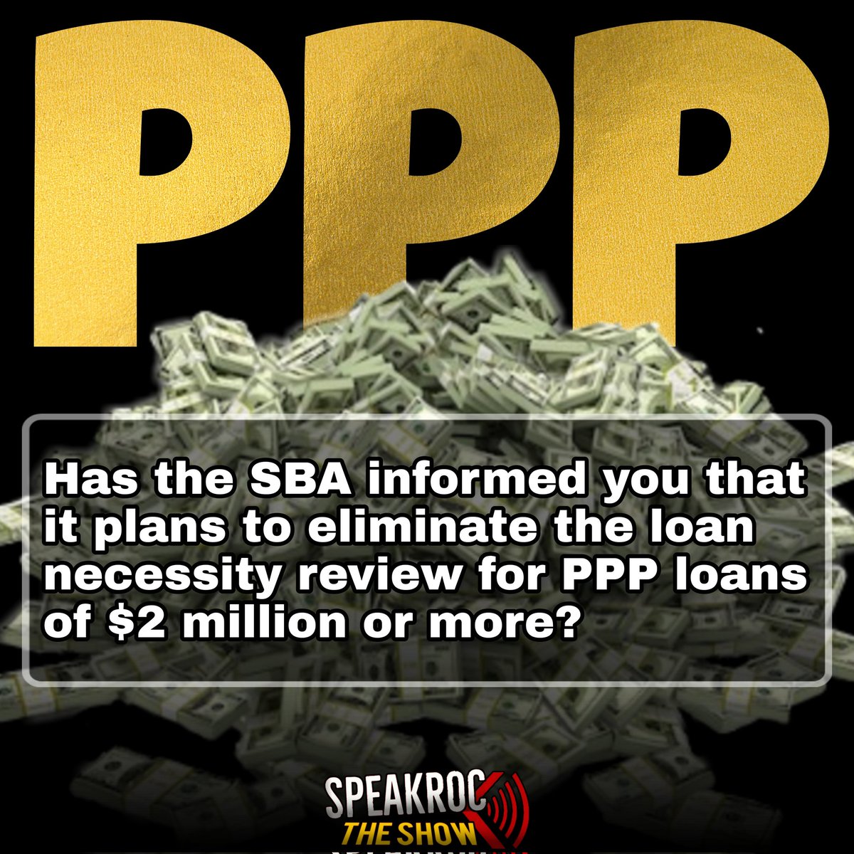 speakrocmedia's tweet photo. Will the changes of the #PPPLoan forgiveness program be a plus for you? https://t.co/0W5NjyEwzr