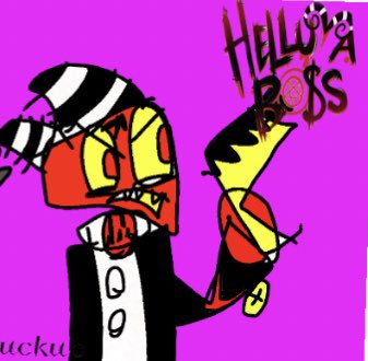 Helluvafan2's tweet photo. Blitz wearing a fancy suit to Stolas’s party! https://t.co/LWFDPlmVxz
