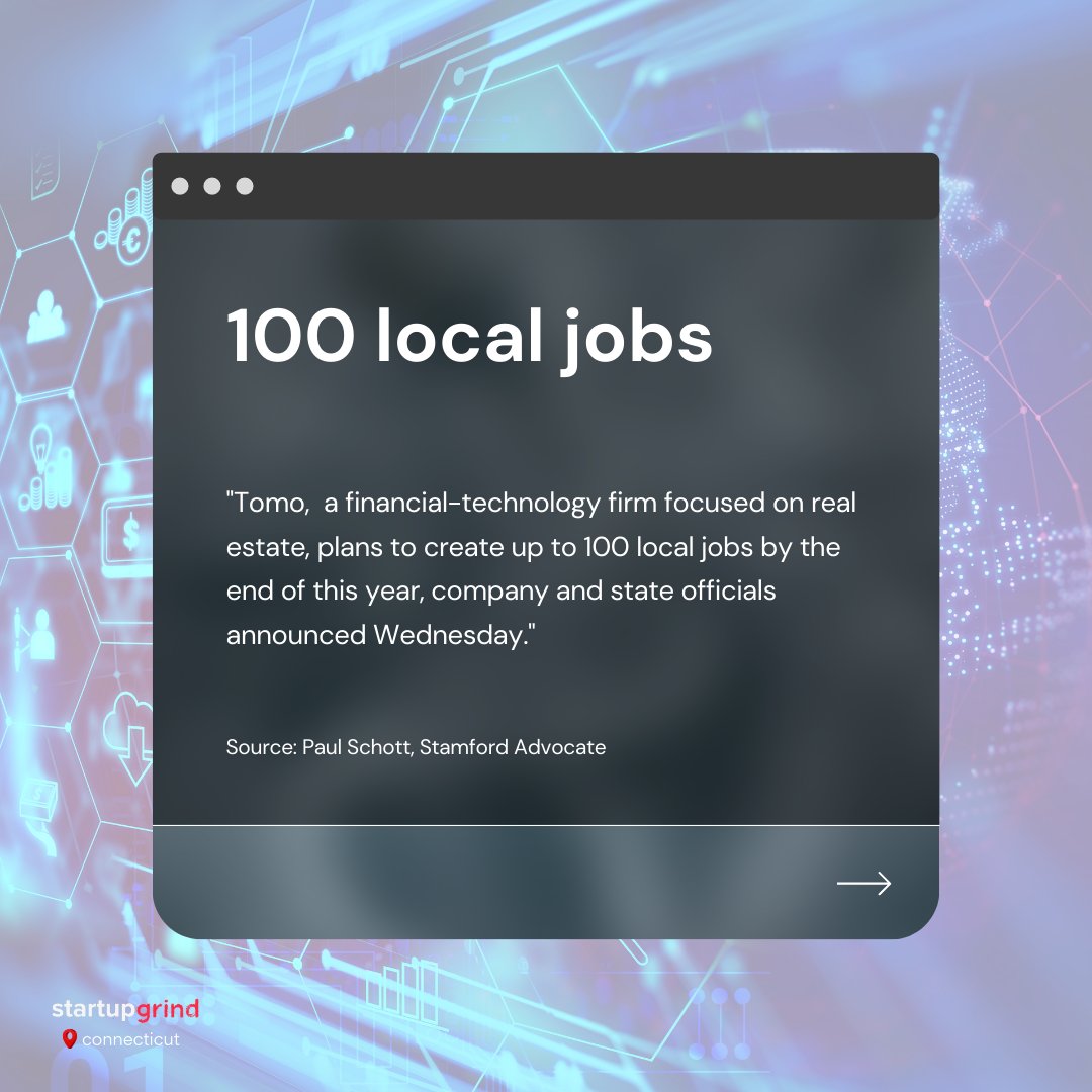 StartupGrindCT's tweet photo. Are you looking to get involved with a #fintechstartup? Check out @TomoNetworksInc. Stamford, Connecticut could be the place for you. 

Stay posted for more #fintech updates in CT! #startupgrindct @StamAdvocate @stamfordchamber @TomoNetworksInc #postpandemicpositives #realestate https://t.co/fLGWfMkDmH