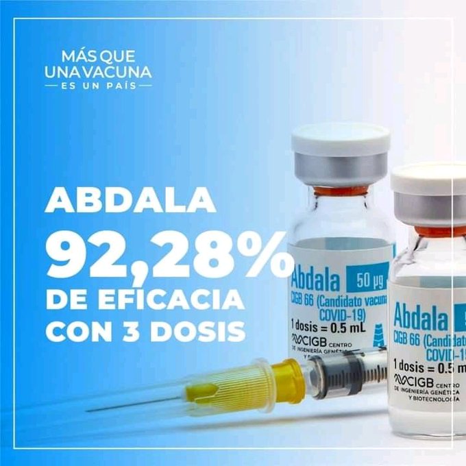 #MasQueUnaVacunaEsUnPais 
#SiSePuedeCuba #SomosCuba <a href="/DiazCanelB/">Miguel Díaz-Canel Bermúdez</a> <a href="/erickriosjs/">Erick Rios</a> <a href="/ElMachoAguero/">🇳🇮🐦 🅴🅻🅼🅰🅲🅷🅾🅰🅶🆄🅴🆁🅾 🔴⚫</a> <a href="/ElManifiesto79/">El Manifiesto</a>