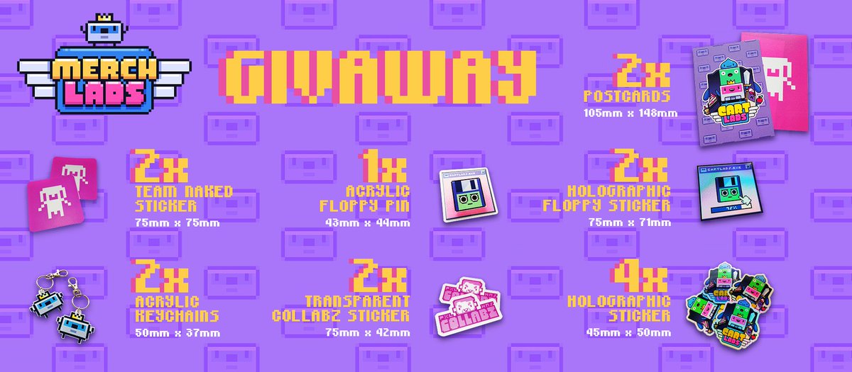 💜MERCH GIVAWAY💜
The winner of the givaway will receive a big <a href="/CartladsNFT/">CartladsNFT</a> merch bundle, designed by <a href="/pxlhns/">𝙃𝘼𝙉𝙎</a> ! 

To enter:
🎉Follow @teamnakedNFT 
❤️Like and retweet
📢Tag 3 friends 

Givaway ends 12 July at 10pm CEST. Good luck to everyone !
#NFTGiveaway #nftcollector #NFT