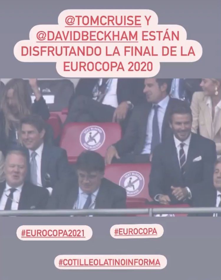 Las Estrellas <a href="/TomCruise/">Tom Cruise</a> y <a href="/DavidBeckham/">David Beckham</a> en la final de la Eurocopa 2020 #cotilleolatinoinforma #tomcruise #DavidBeckham