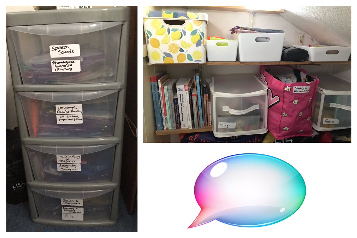 slt_pixie's tweet image. Unpacked and organised all my SLT stuff ready for starting my job next week 😁 I won’t stay this organised I’m sure 😂 #slt2b #speechtherapy #speechandlanguagetherapy #speechandlanguage #slt