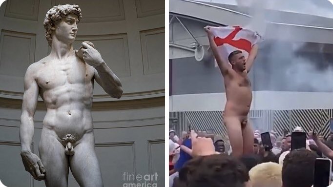 KlCKASSCANTONA's tweet photo. Italian Culture vs English Culture #Euro2020Final #EURO2020 https://t.co/sW6paGKLmw