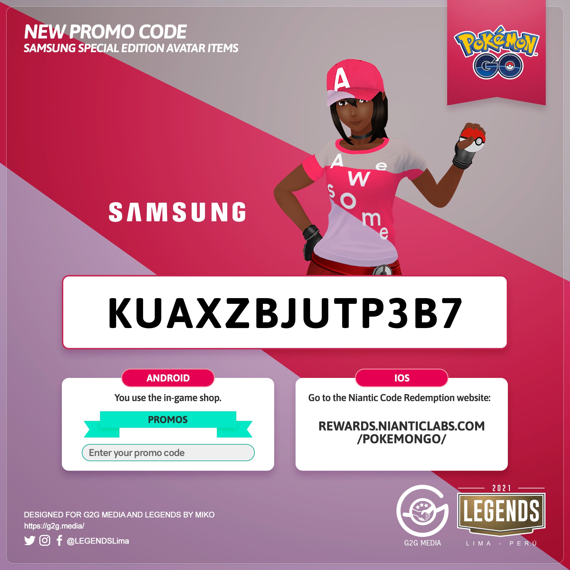 Mikographics - New promo code: 4DSJTSPX4B9AH Claim rewards: #PokemonGO #PokemonGOApp