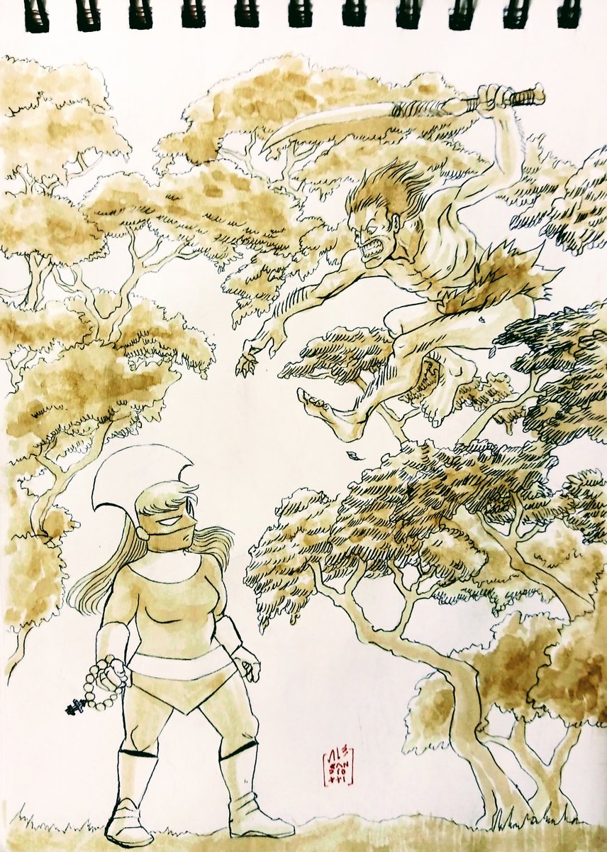Maskofshy's tweet photo. Respoting a piece
Grisa & the Wild Hunter.
( finally getting their stories around)
#drawing #Oc #Coffeepaint
#traditionalart #alecandiotti https://t.co/VysXaxAH8Y
