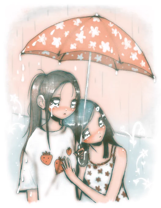 under her umbrella 