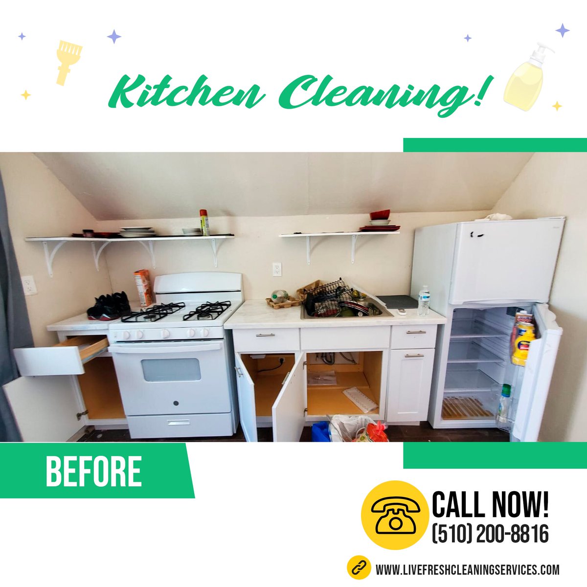 LiveFreshClean's tweet image. We help you make your Kitchen look cleaner than ever!

Contact us for a free estimate. 

Call 510-200-8816 to get in contact with our team. 

#LiveFresh
#Cleaning #CleaningService #Piedmont #Stockton #CA #California #SanFran #CleaningServices #usa #LiveFreshCS