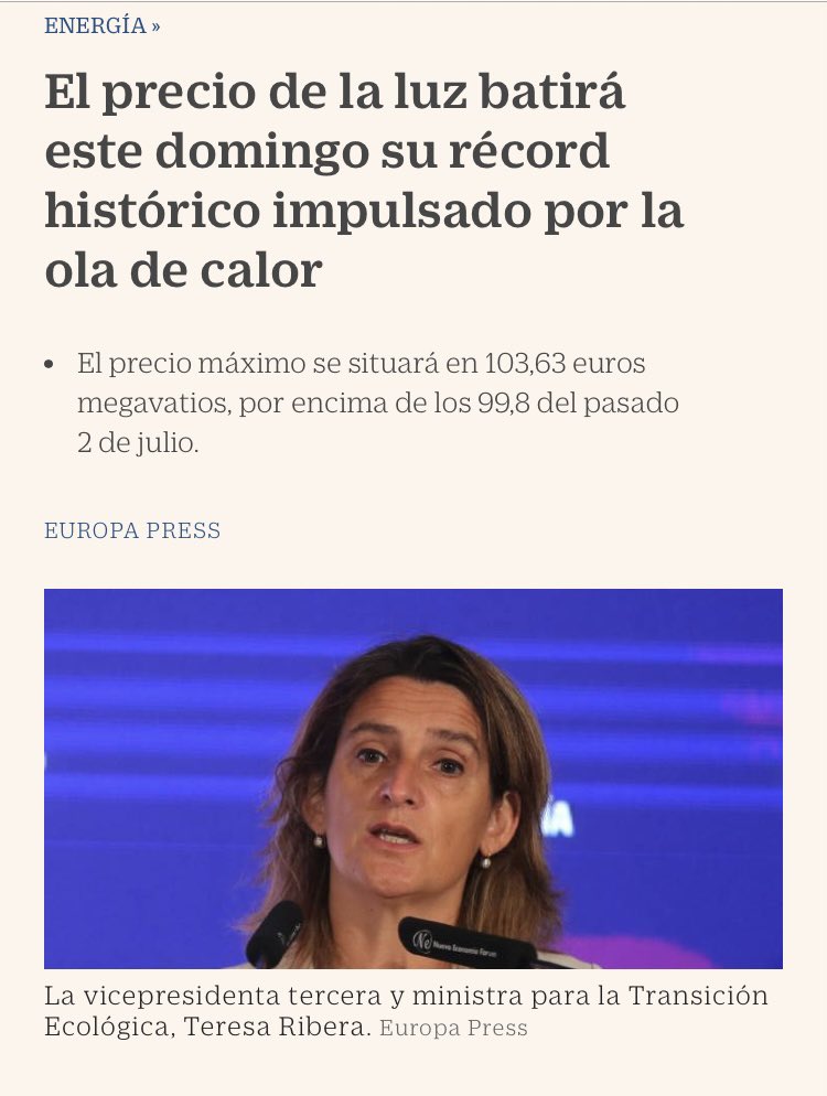 cayo_lara's tweet photo. En el día de más calor del año, el precio de la energía bate un récord histórico, al alza. Son beneficios y privilegios para unos que pagamos entre todos. Las puertas giratorias pagan demasiados silencios. Devolver a lo público lo que un día fue público. Ahí están las claves. https://t.co/1jRvG5Yyd9