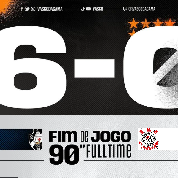vascobase's tweet photo. Vasco goleia o Corinthians por 6 a 0, fora de casa, pela 4ª rodada do Brasileiro Sub-20. Os gols cruzmaltinos foram marcados por Arthur (3x), Andrey, Figueiredo e Zé Vitor.

#BaseForte #RaizÉSerVasco https://t.co/owhcbaRHZ4