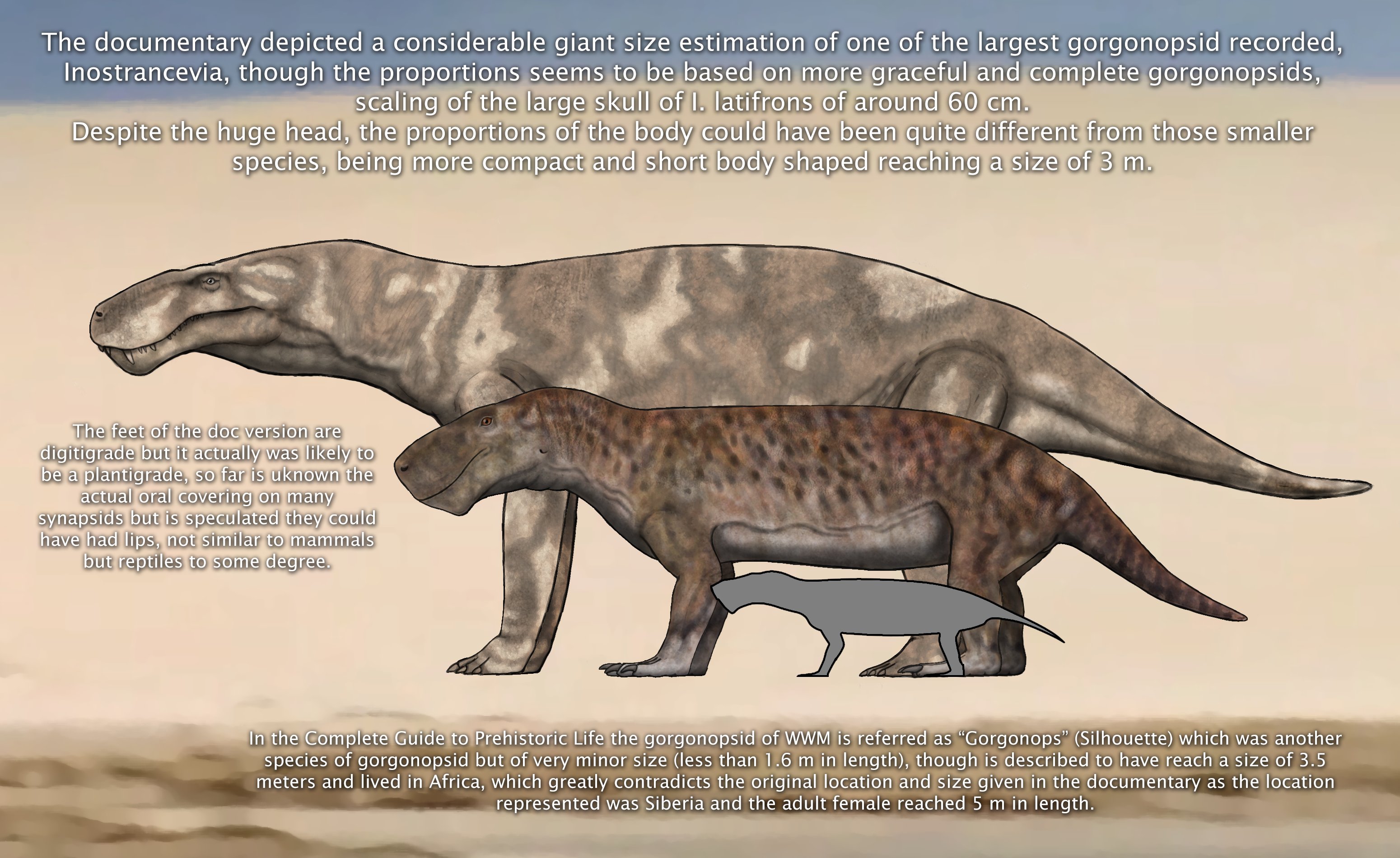 Primeval gorgonopsid