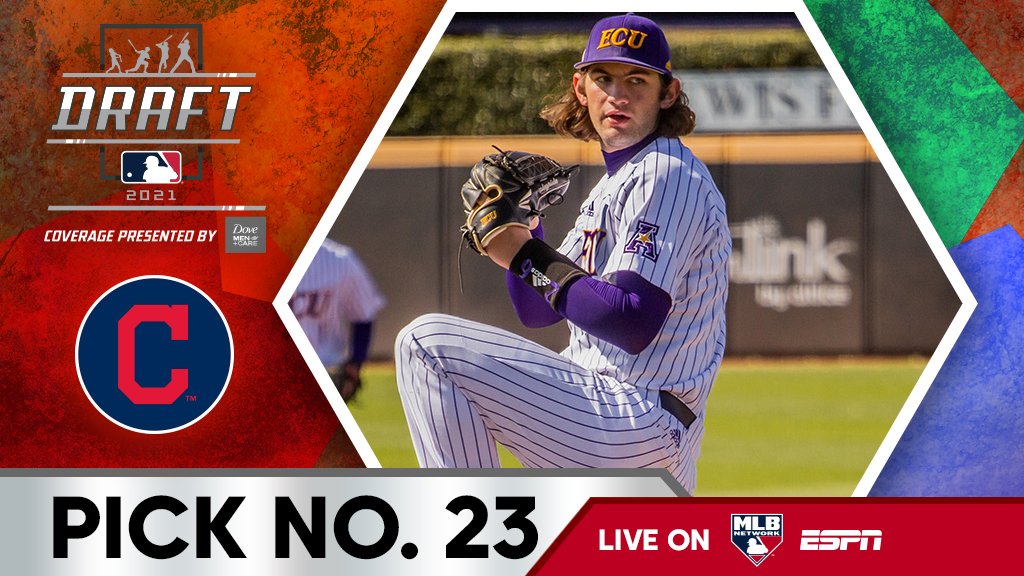 With the 23rd overall pick, the @Indians select @ECUBaseball right-hander Gavin Williams, No. 31 on the Top 250 Draft Prospects list. Watch live: atmlb.com/3wAIDJg