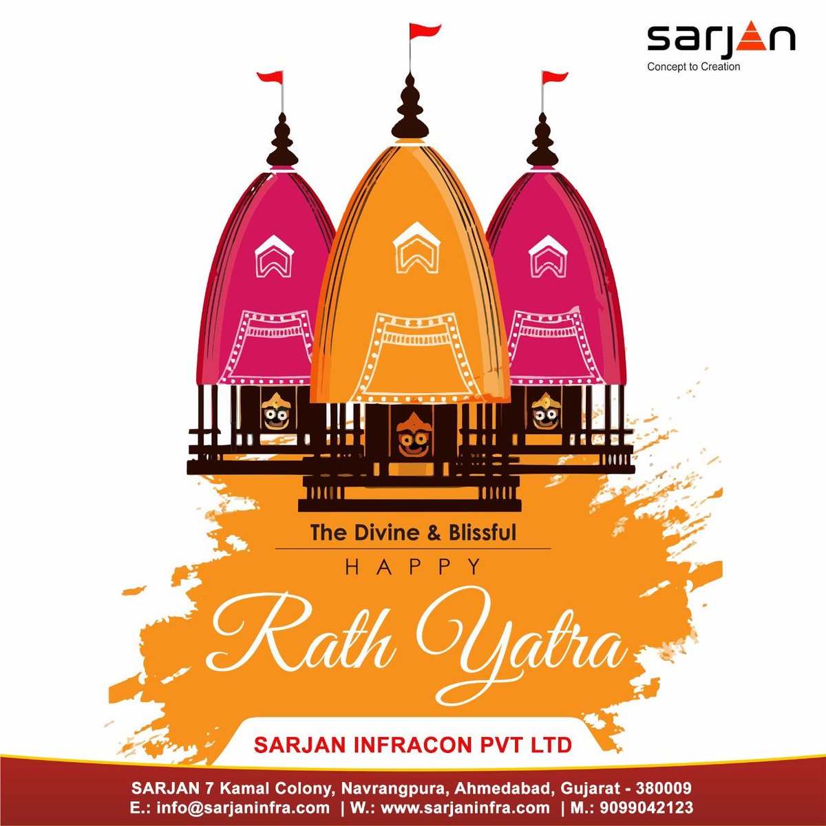SarjanInfracon's tweet image. May Lord Jagannath bless you with all that you have dreamt of. May all your wishes get fulfilled and may you always keep smiling. A very blissful Rath Yatra to you.