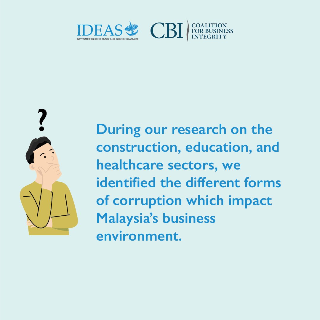 IDEASMalaysia's tweet image. Corruption in Malaysia can come in many forms, and as part of our research into it we looked into the construction, education, and healthcare sectors. Here are a few common forms of corruption that we have found.