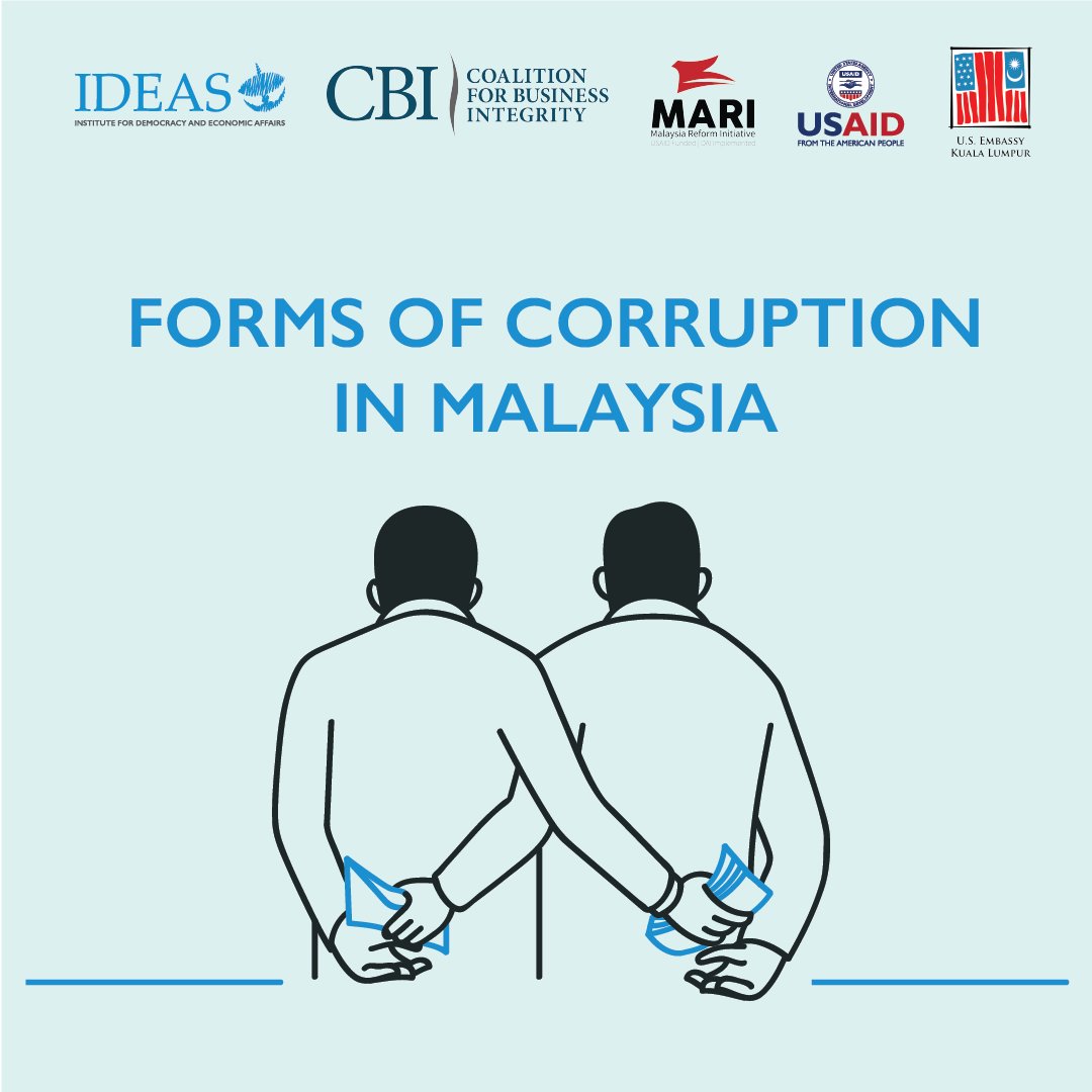 IDEASMalaysia's tweet image. Corruption in Malaysia can come in many forms, and as part of our research into it we looked into the construction, education, and healthcare sectors. Here are a few common forms of corruption that we have found.
