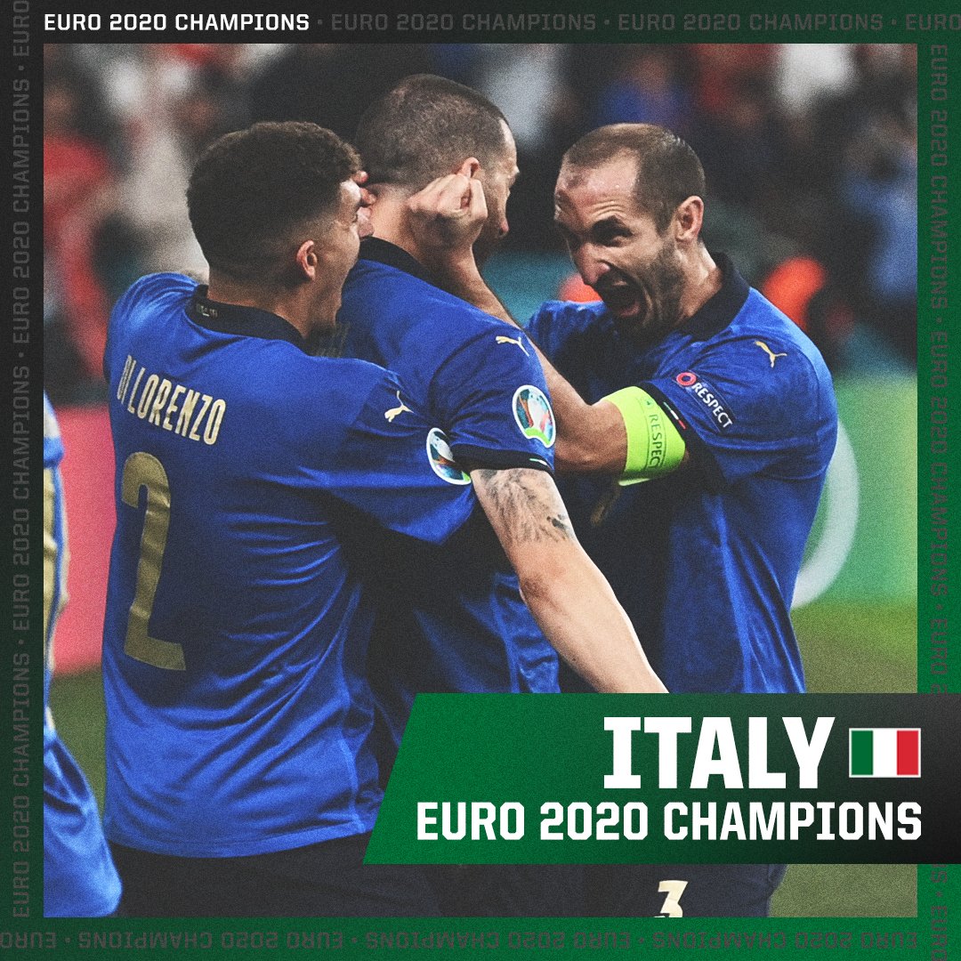 Italy wins Euro 2020, their first European Championship since 1968! 🇮🇹 #EURO2020 #ITA