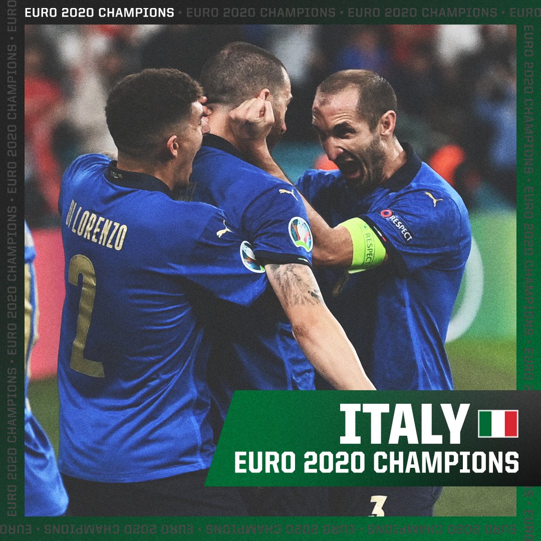 SportsCenter's tweet image. Italy wins Euro 2020, their first European Championship since 1968! 🇮🇹

#EURO2020 #ITA