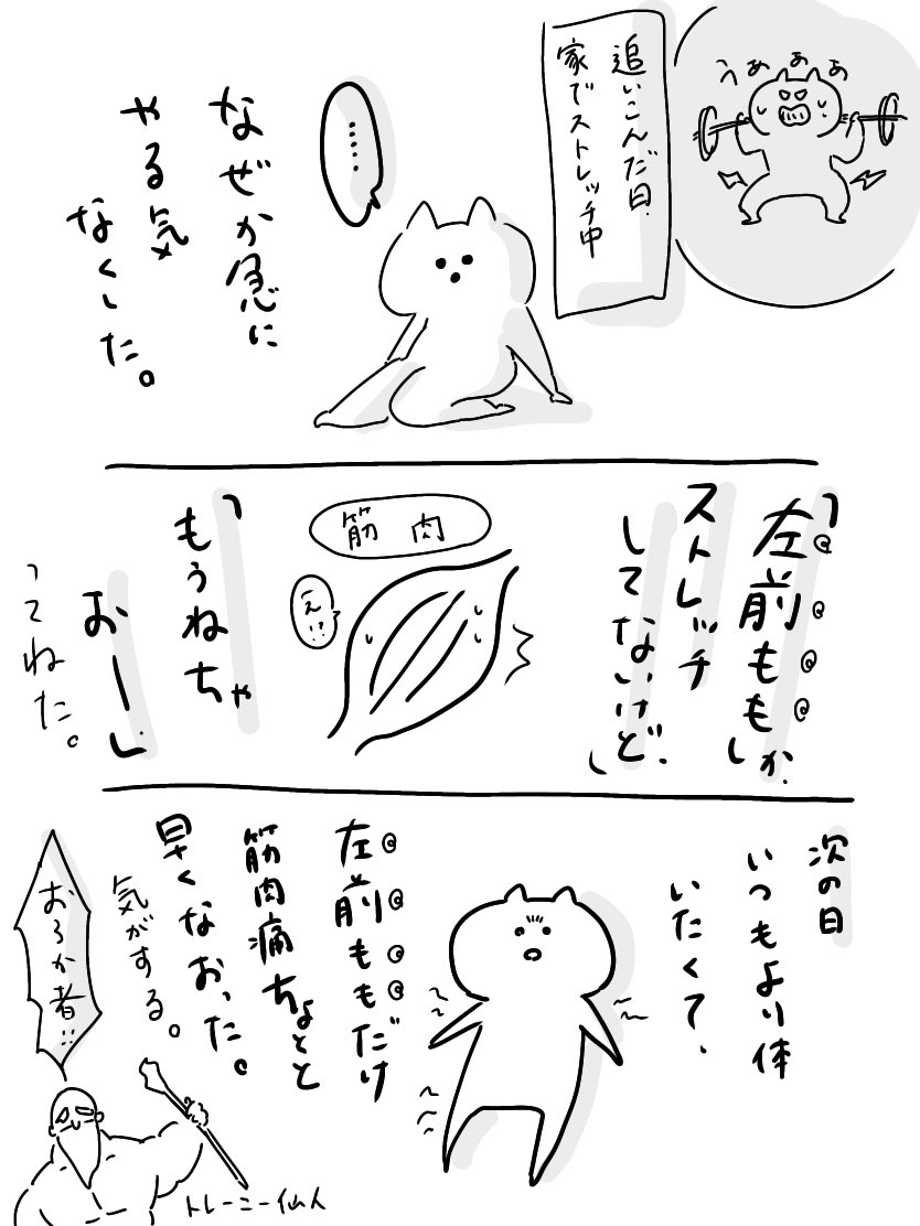 甘ったれアラサー女子が筋トレにハマる⑩

ストレッチ大事だねってはなし

#筋トレ #イラスト #絵 #漫画が読めるハッシュタグ #コミックエッセイ #エッセイ漫画 #トレーニング 