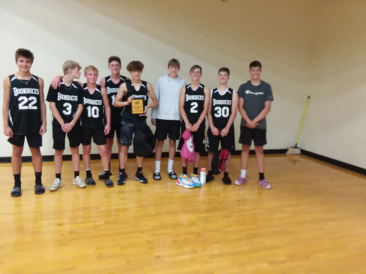 BoondocksBBall's tweet photo. The Freshmen team won the Southwest Michigan Slam this weekend.  I'm very proud of them. They played very hard today.  I'm also glad that we got one of these plaques since I had to go and pick them up and bring them to the tournament. https://t.co/XBcyej1tsf