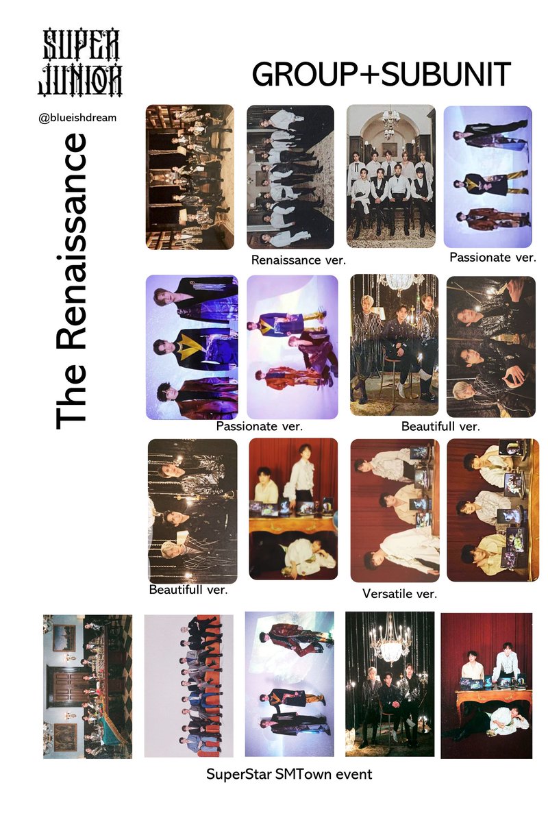 Super Junior 10th album The Renaissance album and merch photocard
