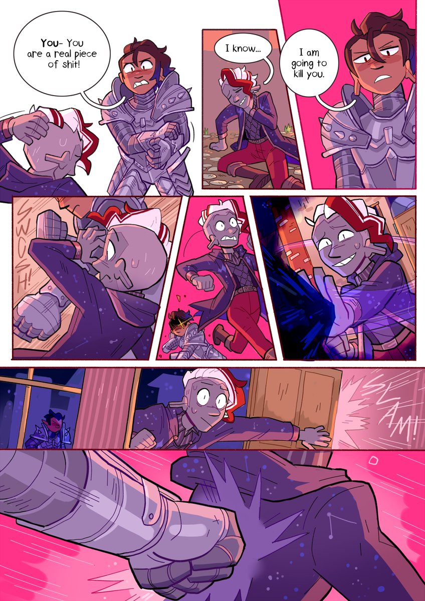 D&amp;D comic commission for @solsailing!
It's about their character Flint returning to his family home after being gone for a very long time (also his original body was killed, and his sister is the only family member who knows about it, whoopsies!) 