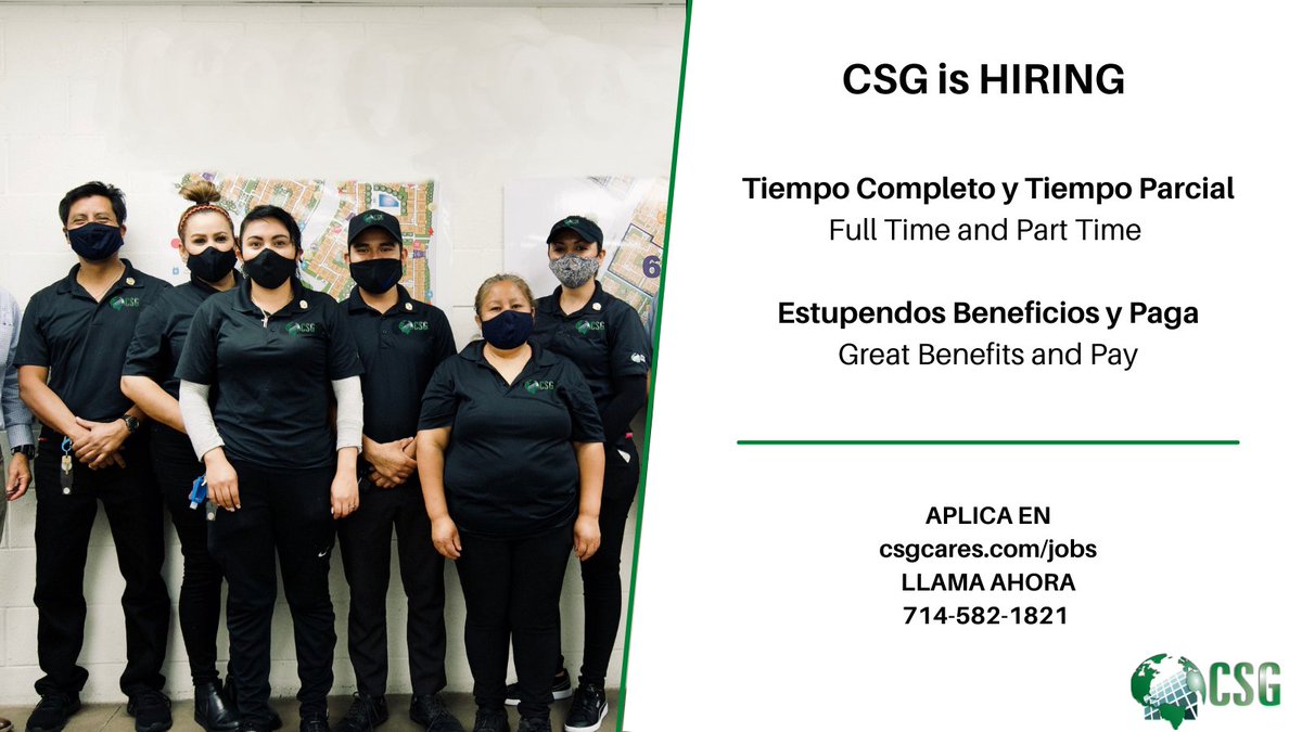 CSGCARES_Jobs's tweet photo. CSG is Hiring!
⭐️$500 Signing Bonus⭐️
Night Janitorial Supervisor- Palm Desert, CA
Apply Now using the link below⤵️
https://t.co/sdcaeY2NXd
#nowhiring #jobalert #applynow #jointheteam #fulltime #benefits #workculture #nightjob #csgcares https://t.co/5PWVB42P8j