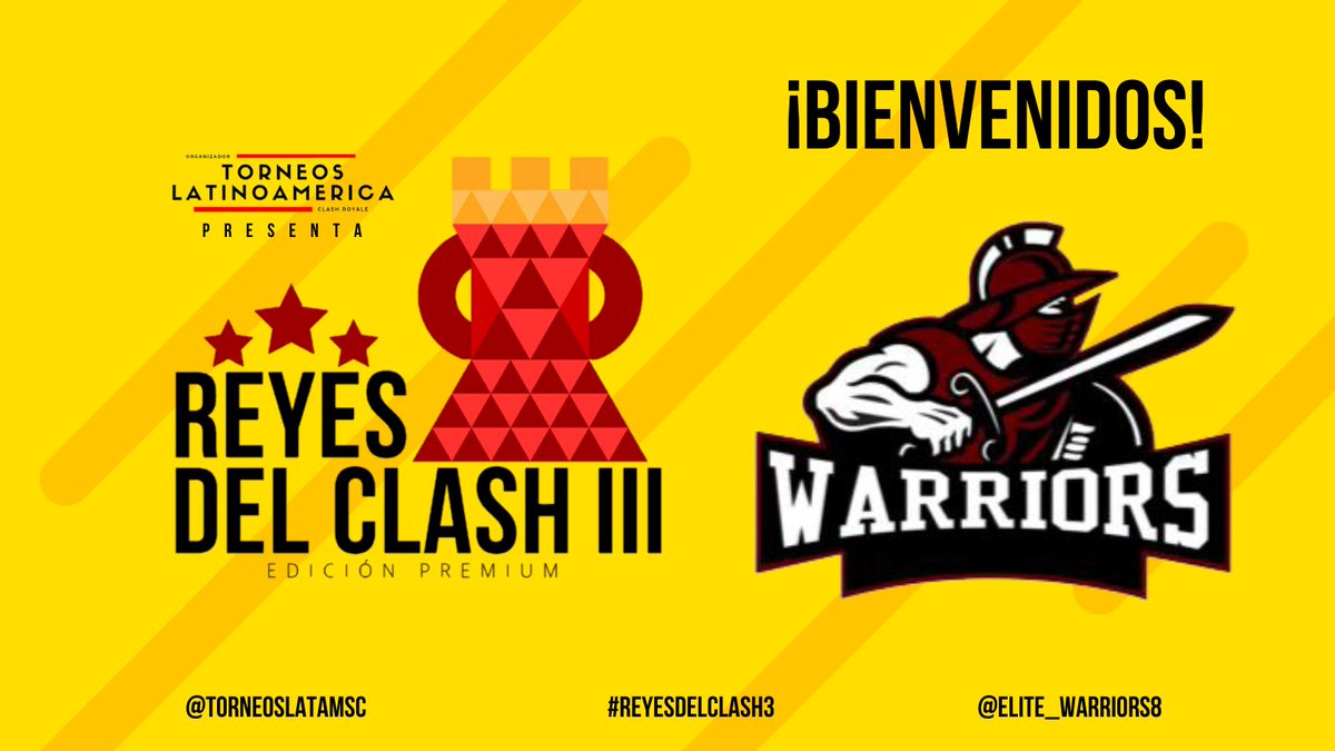 🔴BIENVENIDOS ELITE WARRIORS🔴

<a href="/Elite_Warriors8/">Elite Warriors</a> jugaran por primera vez en #ReyesDelClash3. Este equipo quiere llevarse el titulo a 🇳🇮 

Mucha suerte Warriors 💪

📋 6/48