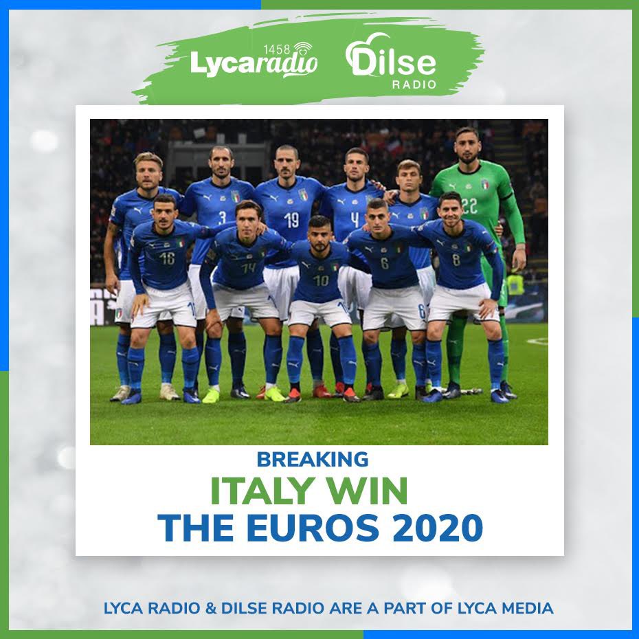 LycaRadio1458's tweet photo. 🚨 BREAKING NEWS 🚨
Italy beat England and become the 2020 winners of the Euros!
Well done Italy!
#Football #Euros #LycaRadio #TeamLyca #England https://t.co/jAa3DzG7fF