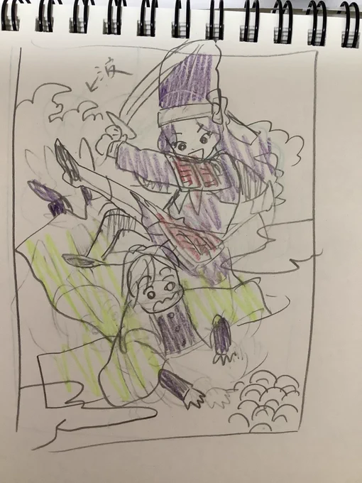 ラフ絵です😃 https://t.co/HLdLThG3K5 