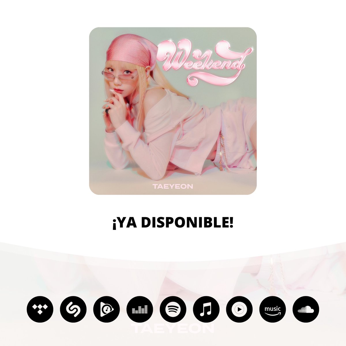 OrgFandomsPy's tweet image. 🆕 | #Weekend de Taeyeon ya se encuentra disponible en todas las plataformas digitales de música.