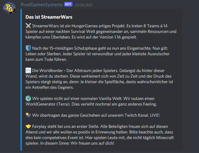 PGamesnet's tweet image. Wir suchen für unser Minecraft Ein-Tages-Streamer-Projekt Streamer, was am 24.07.21 stattfinden wird! 
Auf unserem Discord findest du alle Informationen: 
discord.gg/EM8uaeW
youtube.com/watch?v=u5aDZY…
#Minecraft #MinecraftDE #Twitch #TwitchDE #TwitchDeutschland